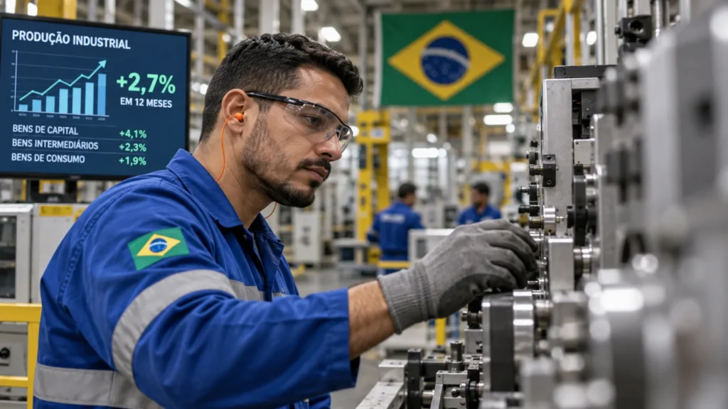 Trader acompanha telas de ações e commodities em sala de operações