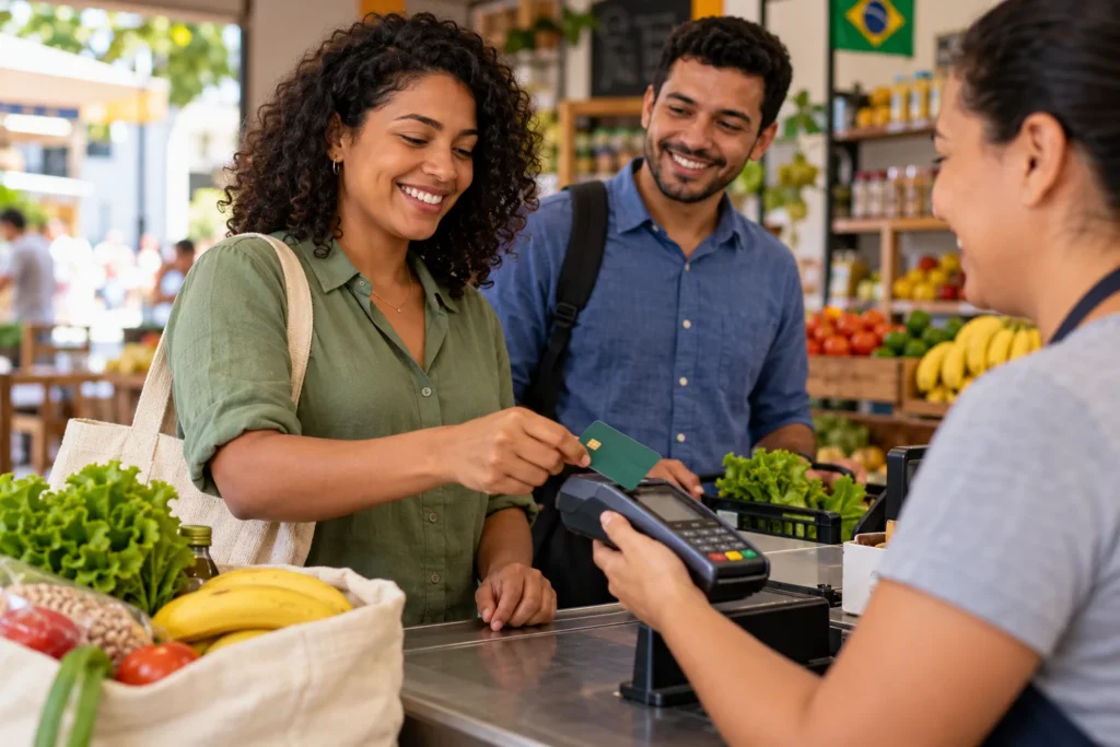 Ilustração editorial sobre compra da Caju pelo iFood