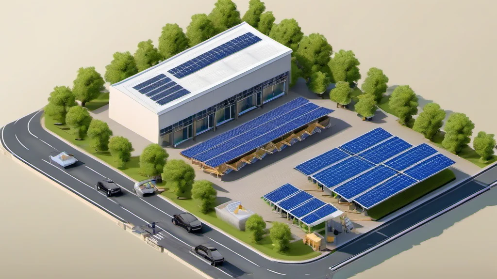 Representação de energia solar e autoconsumo em estabelecimentos comerciais.